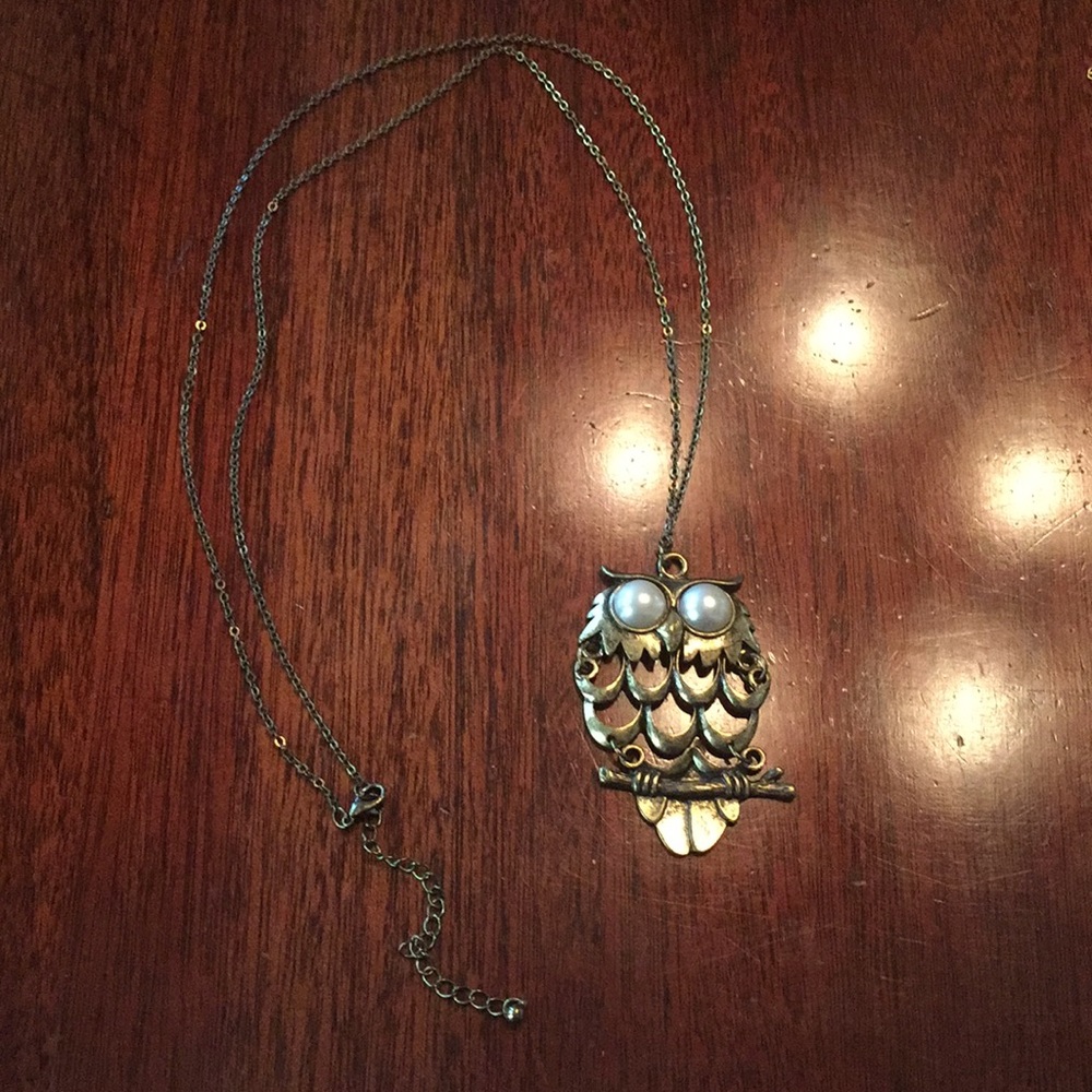 Layered owl necklace